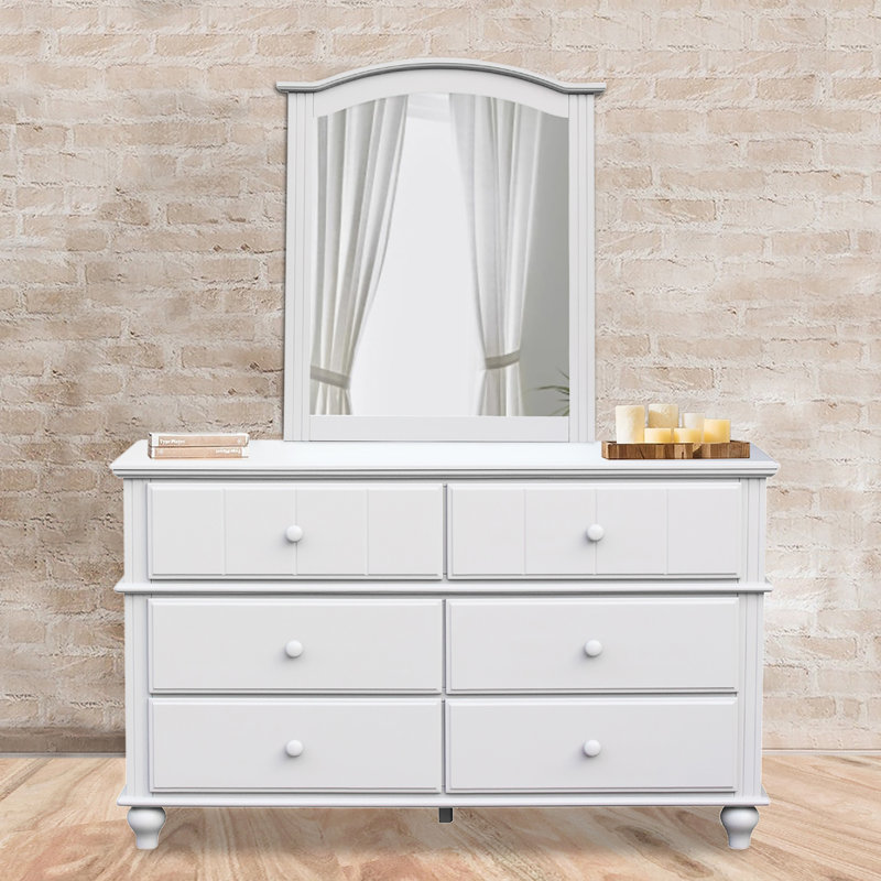 Abacoa Eoin Six Drawer Dresser with Mirror