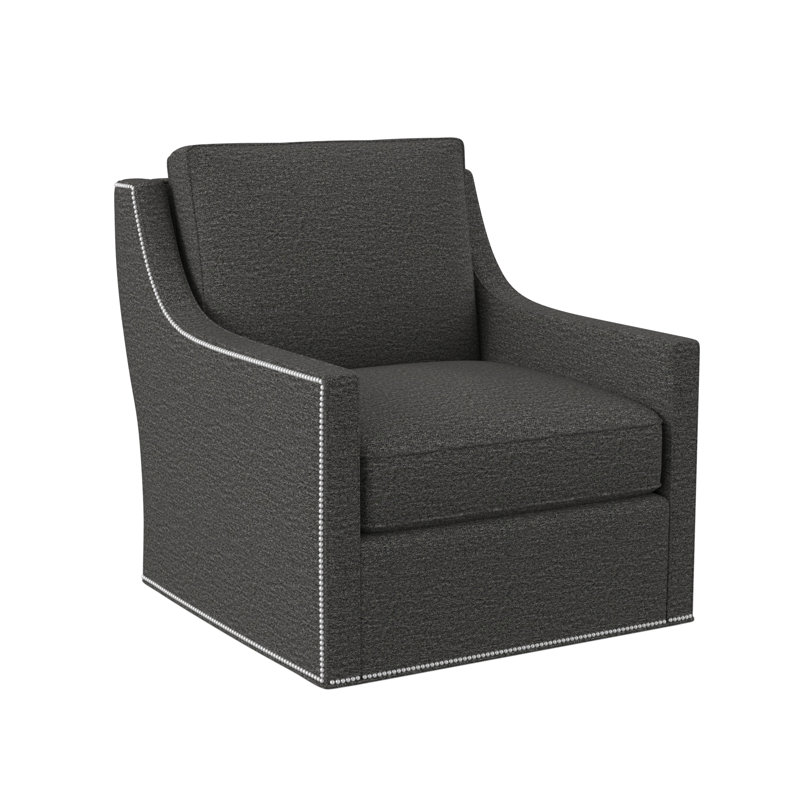 Sonoma Swivel Armchair, Polished Nickel Small, Maya Wheat Polyester Blend
