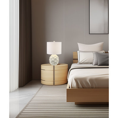 Lampe de table festonnée 1 lumière Reckert