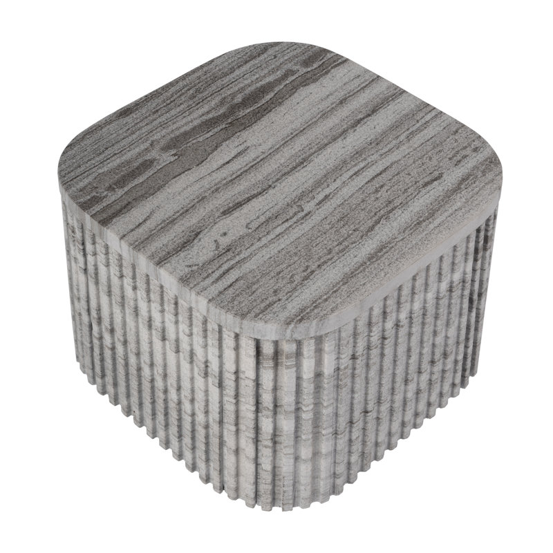 Sylvester 16 in. W Square Marble Low Bunching Table
