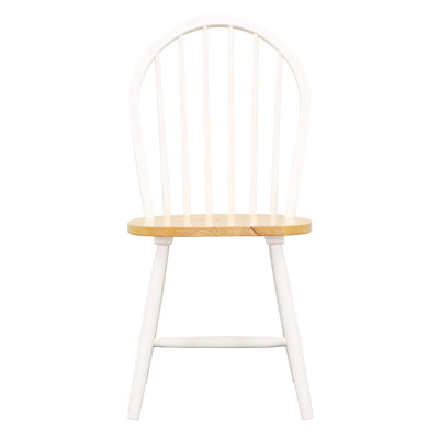 Chaise d'appoint 4 - brun naturel et blanc, chaises rustiques de style classique, fabrication confortable