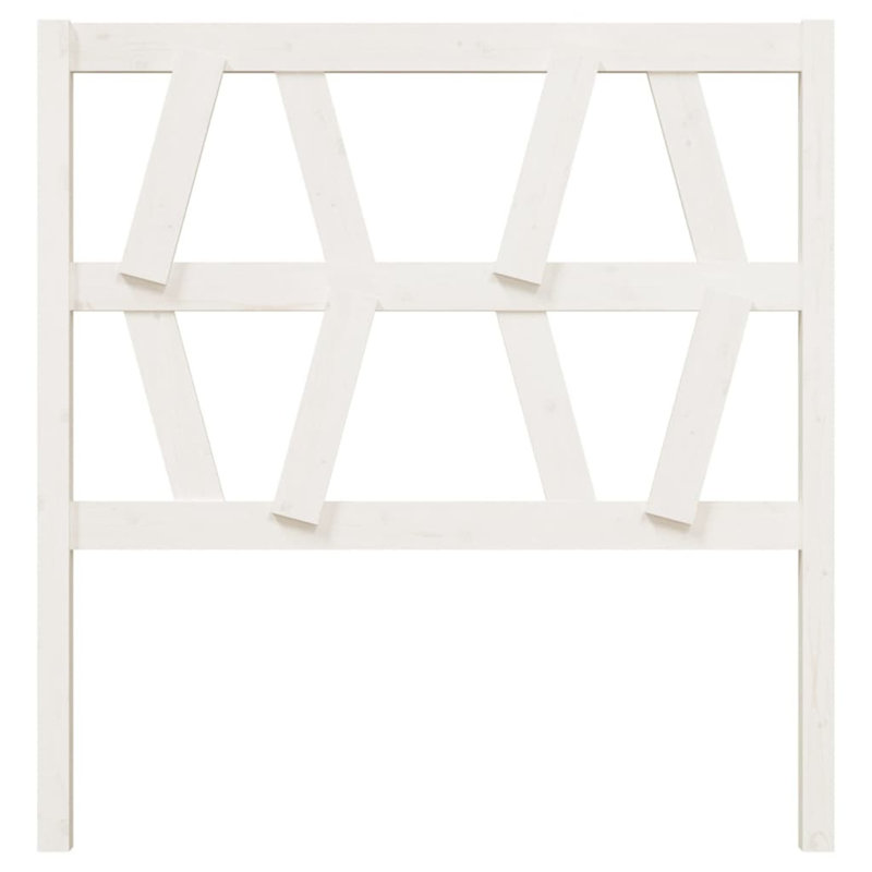 Headboard White 96X4X100 Cm Solid Pine Wood
