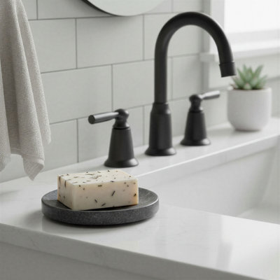 Marble Round Soapdish