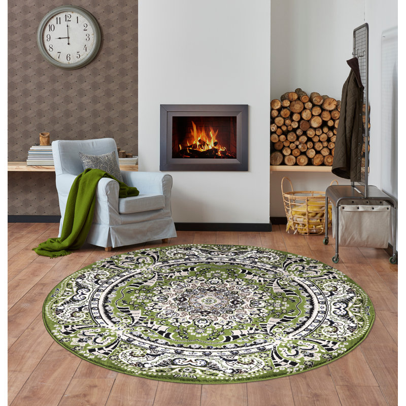 Branlee Floral Area Rug, Round 120cm