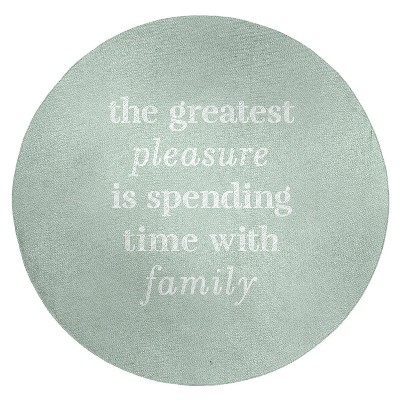 Tapis en poly-chenille en polyester "love", Rond 5 pi