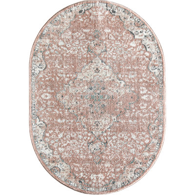 Tapis rose amarante rétro Gunson
