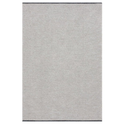 Modern Farmhouse Diamond Pattern Non-Slip Washable Rug