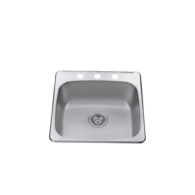 20'' L Drop-In Single Bowl Stainless Steel Kitchen Sink