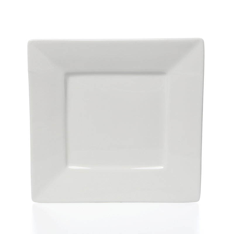 Ten Strawberry Street Whittier Square 6" Plate, White