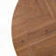 Table basse ronde avec pieds croisés et épissure à grain de bois - Bois de sapin