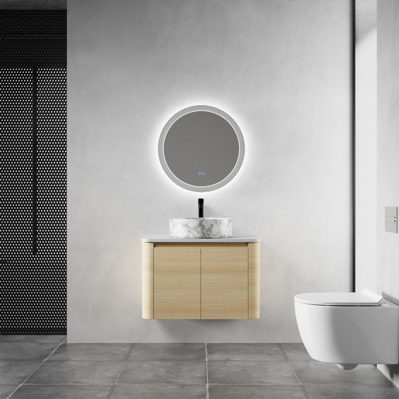 Meuble-lavabo mural avec lavabo d'art en céramique