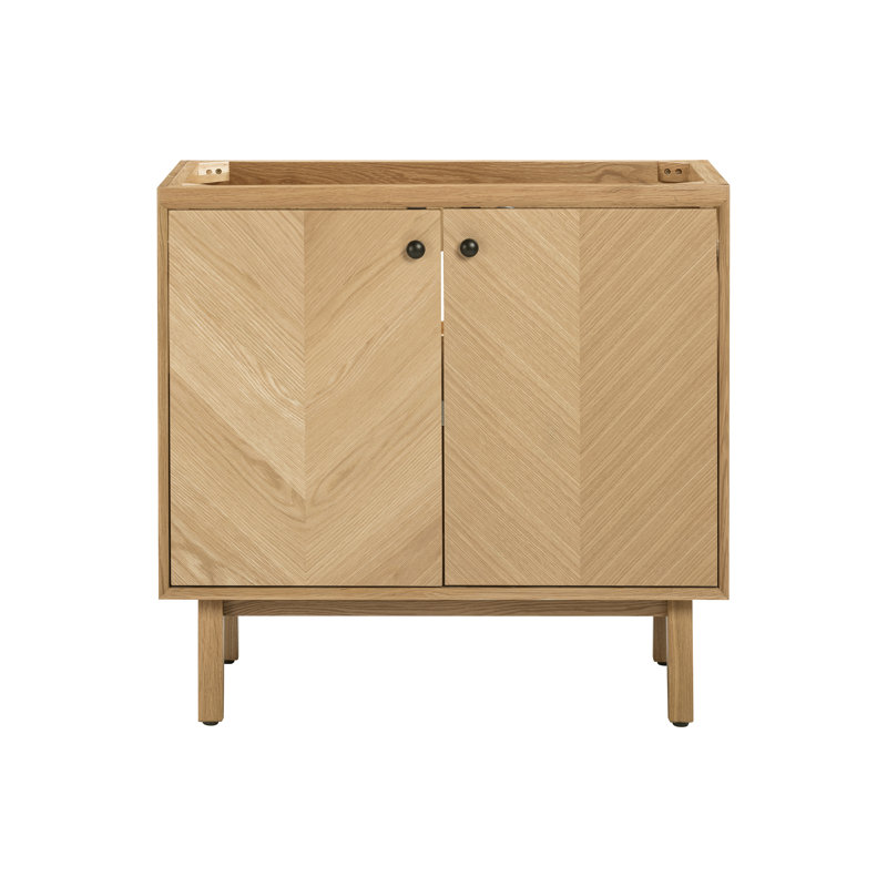 Adele 36'' Natural Oak Single Bathroom Vanity Base