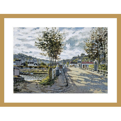 «La seine à Bougival» par Claude Monet, impression giclée encadrée