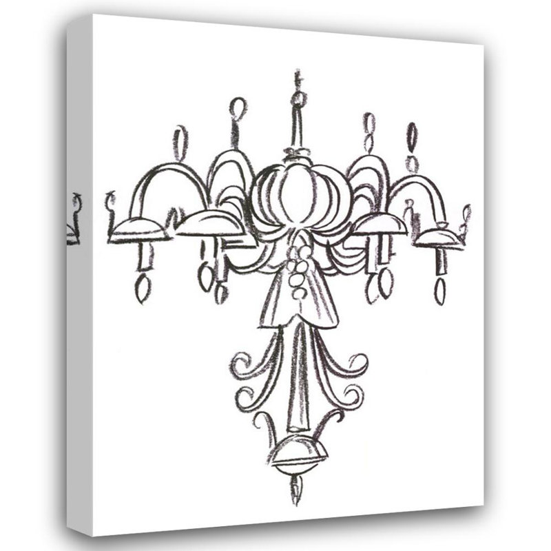 Graphic Chandelier II, 18" H x 13" W