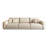 Beige Genuine Leather Modular Sofa cushion couch
