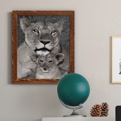 Lionne et louveteau - Photographie sur toile