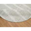 Tapis oriental rond blanc crème en laine naturelle non tissée 8 pi x 8 pi tissé à la main avec velours texturé