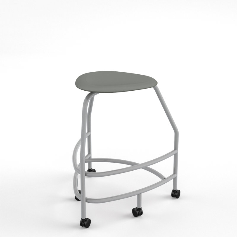 360 Stool, 30"H, Compression Casters, Gray