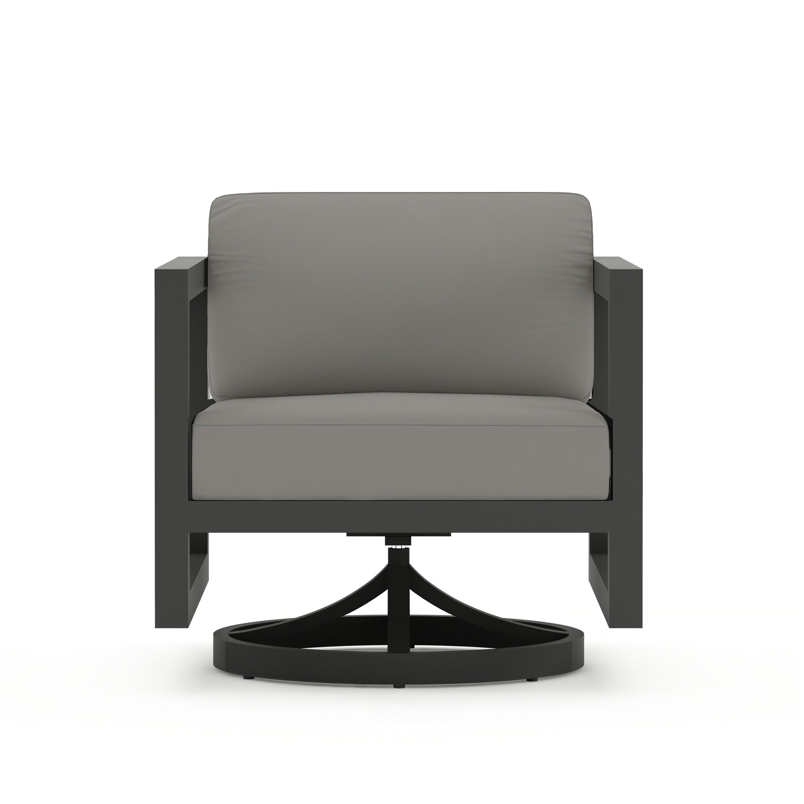 Yarieli Outdoor Chair with Sunbrella® Cushions, Slate, Canvas Charcoal Sunbrella® Canvas