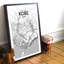 Kobe City Map - No Frame Print-212123193