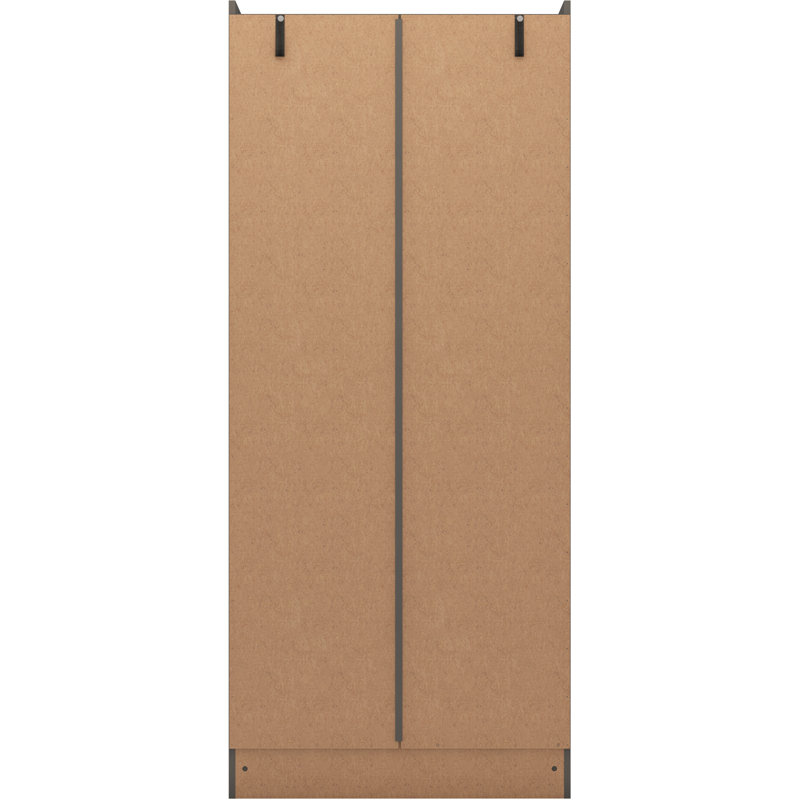 Cascio 2 Door Wardrobe, 3D Grey