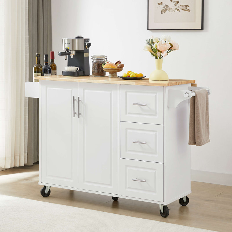 Kitchen Island With Drop Leaf Countertop, Rolling Kitchen Island Cart , Barn Door Kitchen Island Table With Storage Cabinet And Tower Rack, Island Table On Wheels For Kitchen