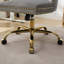 Chaise de bureau pivotante réglable à assise large et base en métal-1153671759