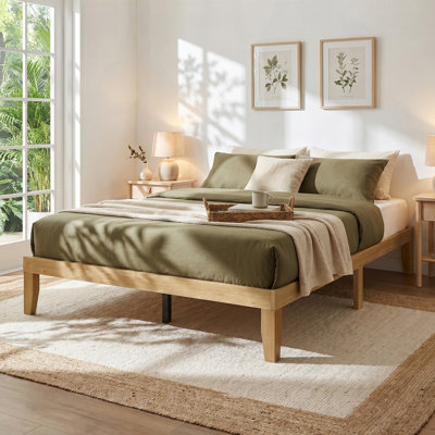 12" Contemporary Solid Wood Platform Bed