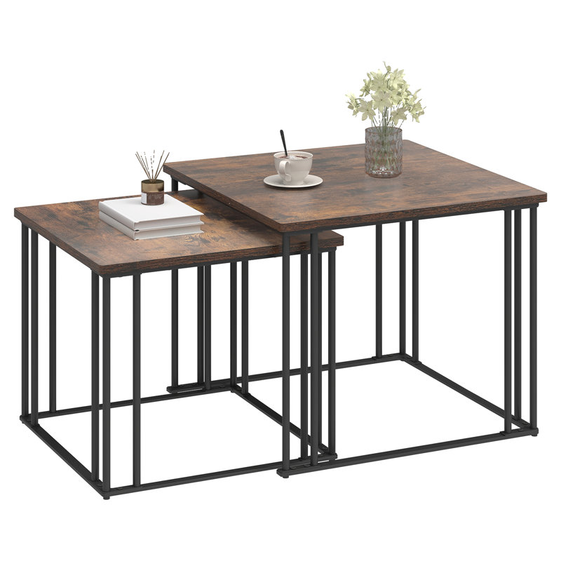 Frame Coffee Table, Brown Wood