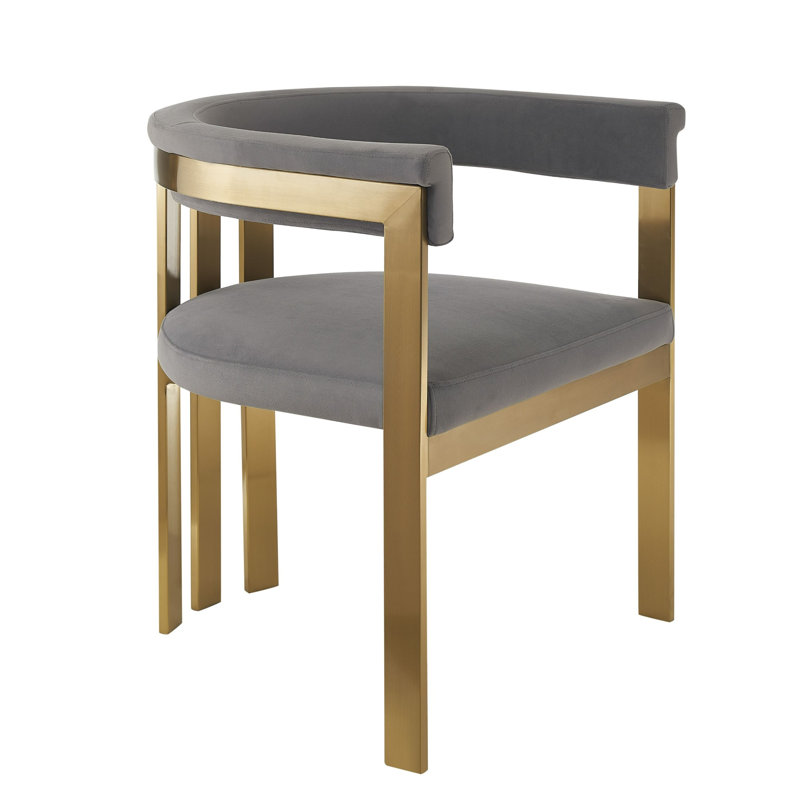Peppa 19'' H Upholstered Metal Armchair, Gray