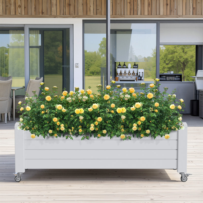 Lit de jardin surélevé avec réservoir à grande capacité avec réservoir d'eau intégré de 17,72 po x 43,31 po x H 17,56 po