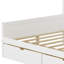 Lit de jour en L en bois avec sept armoires de rangement et deux tiroirs de rangement, lit multifonctionnel avec bureau d'étude et bibliothèque intégrée, blanc (ancien SKU: N733S247070K)