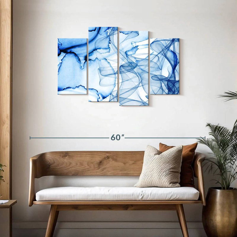 Wisps Of Blue, H 27 po x l 43 po