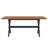 71 * 35.4 Inch Walnut MDF Splicing Desktop With X-Shaped Metal Frame Dining Table. Modern Industrial Style Multifunctional Dining Table For Household Dining, Suitable For 6-8 People.-1810525063