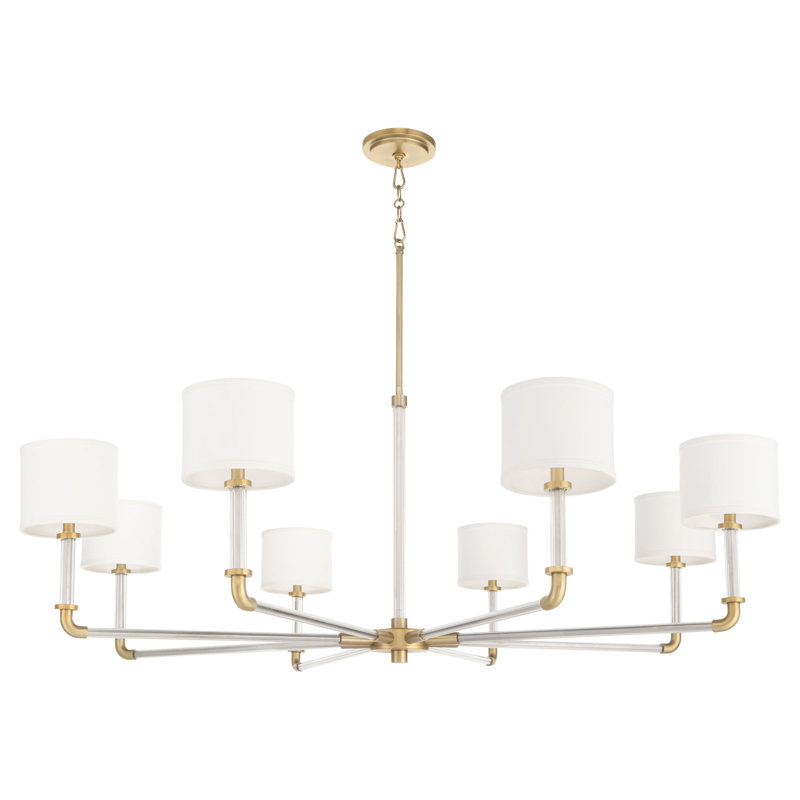 Hightower 8 - Light Steel Dimmable Classic / Traditional Chandelier