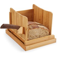  Bread Slicer for Homemade Bread - 2 SIZE 2 THICKNESS With Long  Knife & Crumb Tray - Compactable Bread Slicer Guide For Homemade Bread  Adjustable - Cutter Loaf, Bagel, Bun (3/8