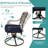 Meetwarm 9-Piece Outdoor Patio Dining Set For 8, All Weather Cast Aluminum Patio Funiture Table And Chairs Set- 94.5" Rectangular Table And 2 Swivel Rocker Chairs, 6 Stationary For Garden-681388683