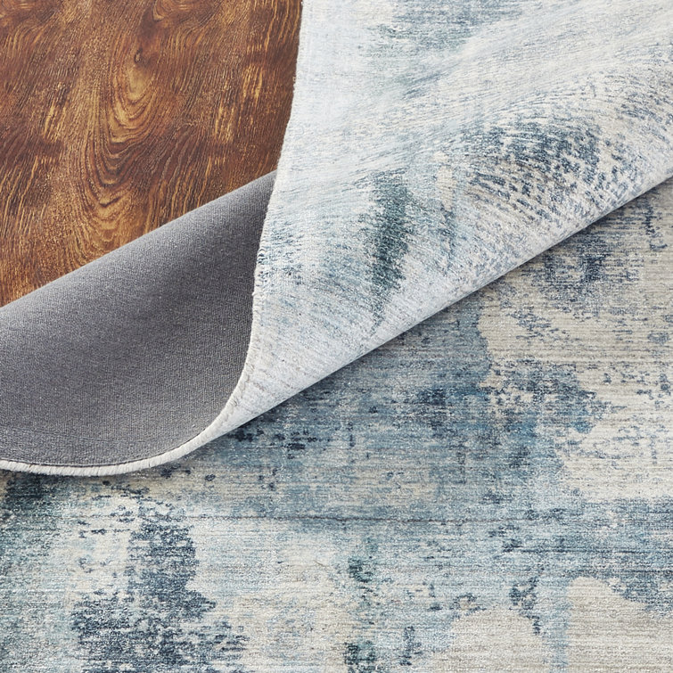 Abstract Area Rug in Gold