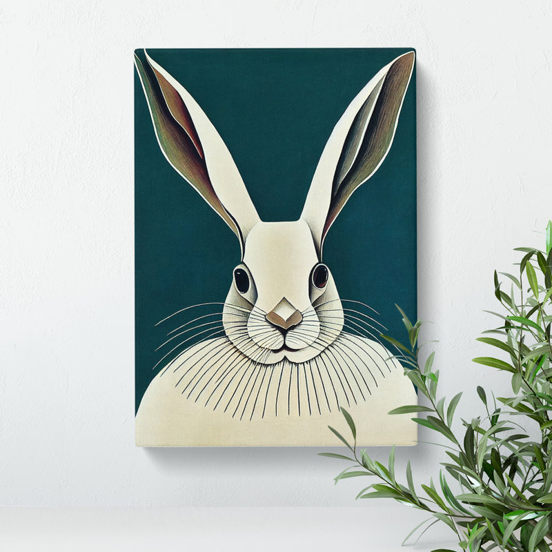 Vintage Hare Art No.1 - Wrapped Canvas Print, 50cm H x 35cm W x 3cm D