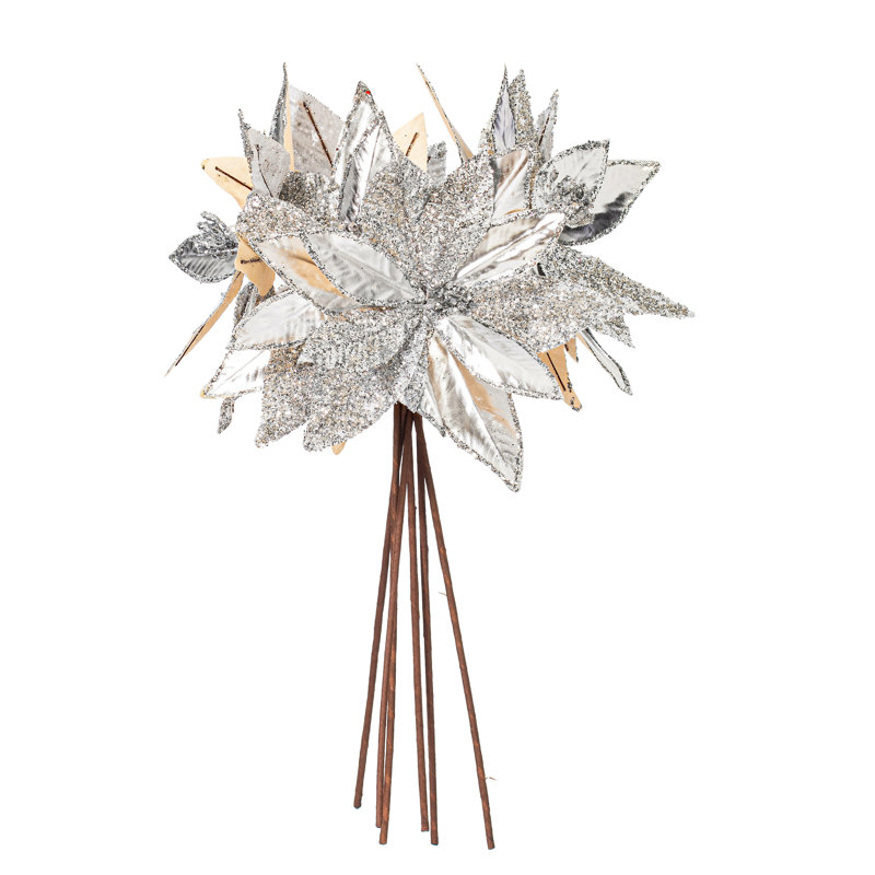 Tiges de poinsettia, Argent