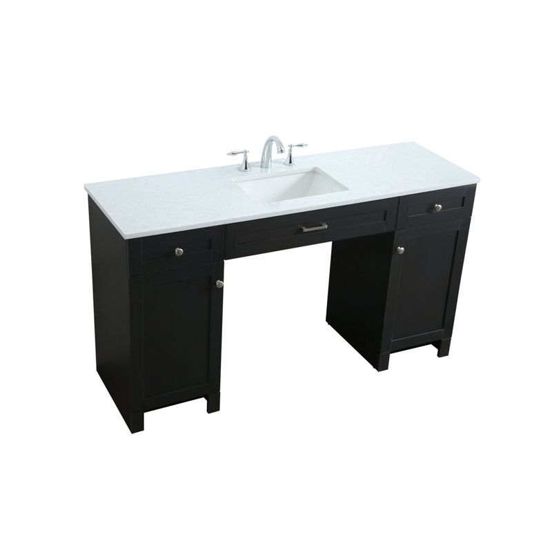 Ensemble de meuble-lavabo simple 60 po Cooper, Noir