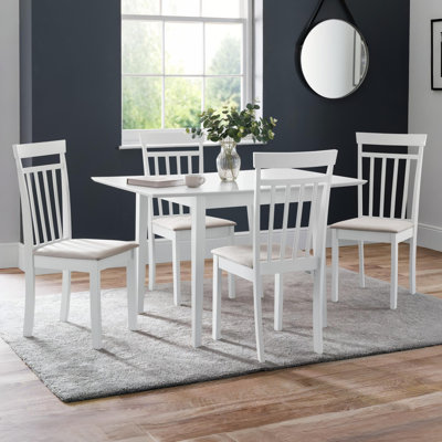 Exeter Extendable Butterfly Leaf Rubberwood Solid Wood Dining Set