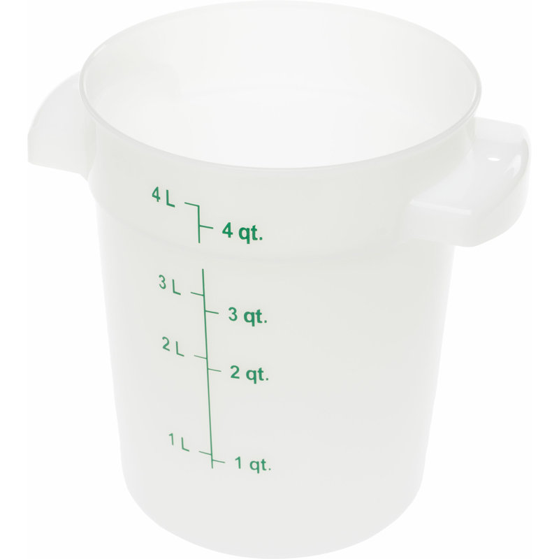 Contenant alimentaire rond 4 pintes - blanc, Blanc