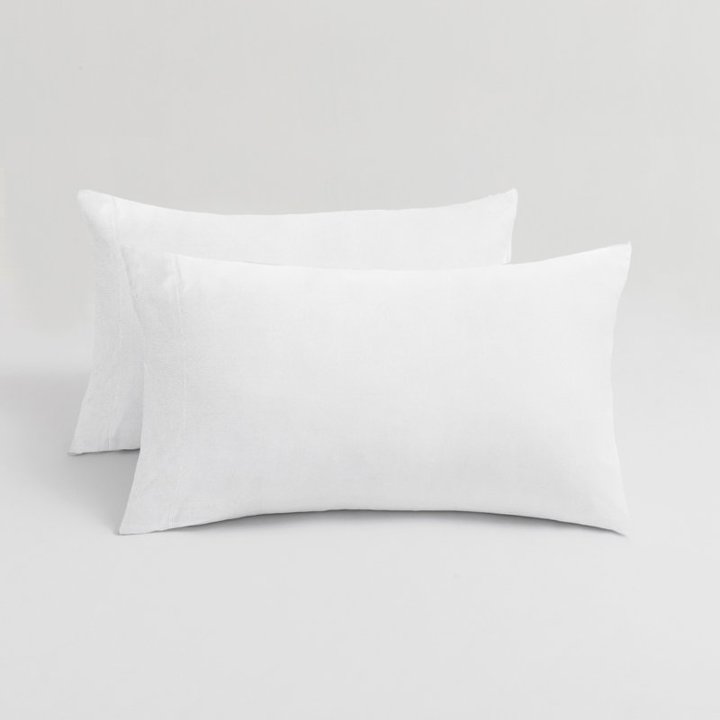 Barossa Design Extra Soft Jersey Knit Pillowcase, King Pillow Case, White
