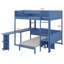 All-in-One Wood Loft Bed with Desk, Bedside Storage, Sofa and Lighting-780657877