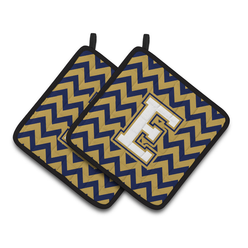 Poignée à chevrons, E, Bleu marine/doré