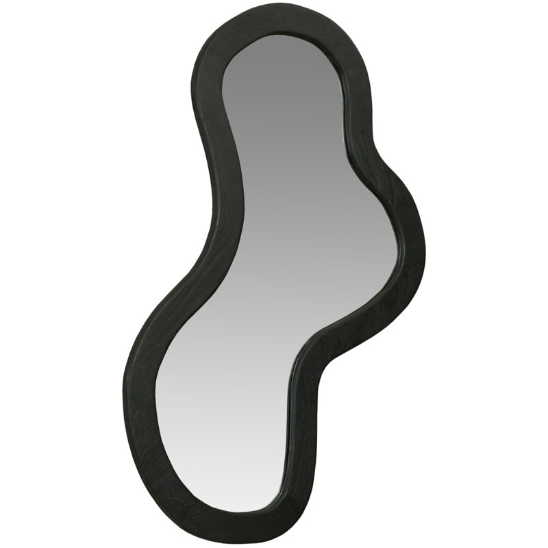 Miroir d'appoint Oblique, Noir, 48 po x 28 po