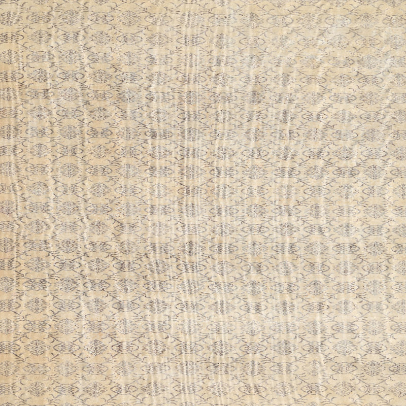 Tapis décoratif gris contemporain, Carré 7 pi