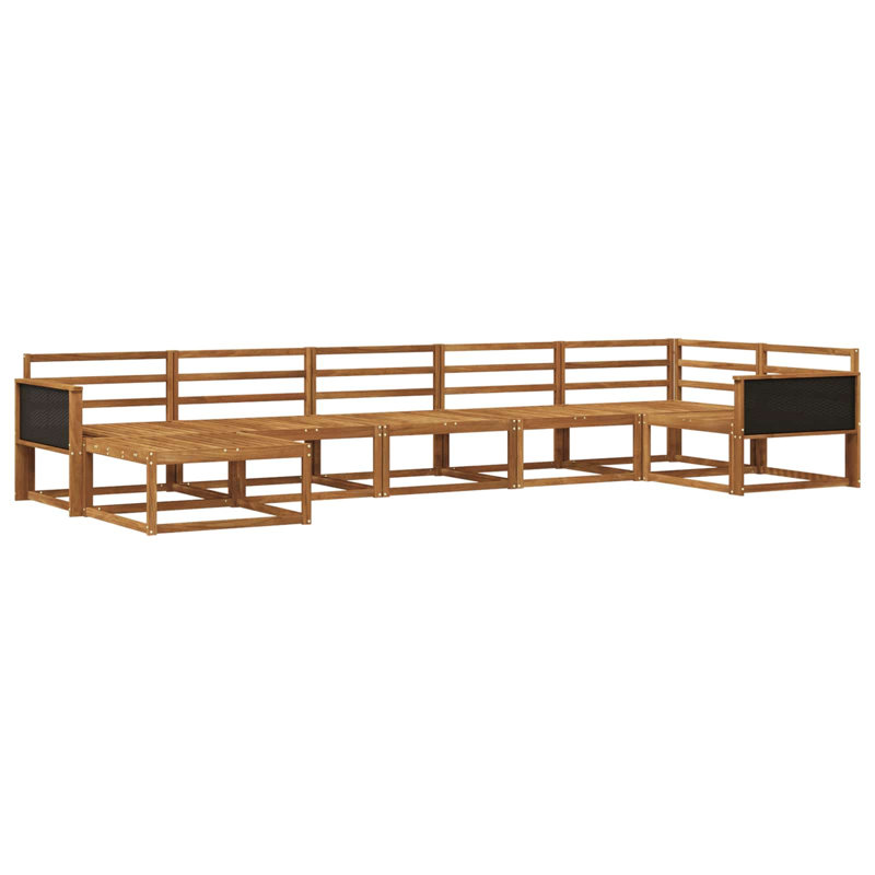 406cm Wide Patio Sectional, Natural/Black