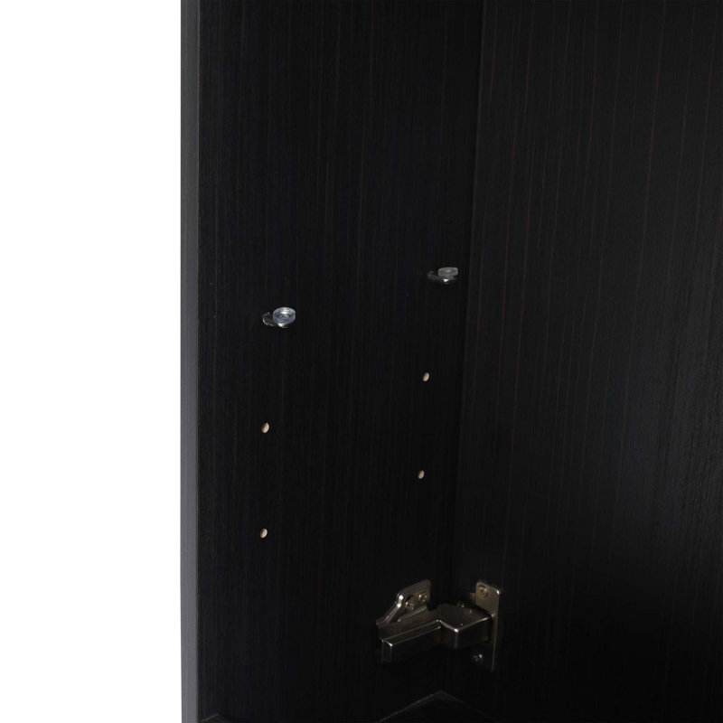 Meuble-lavabo autoportant de 23 po avec lavabo et portes à fermeture douce, Noir, noir, noir, noir